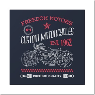 Freedom Motors Custom Motorcycles Posters and Art